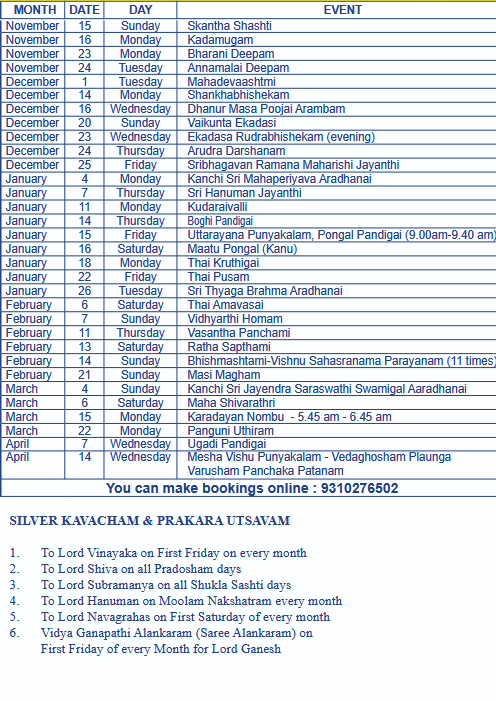 Important Dates - 2